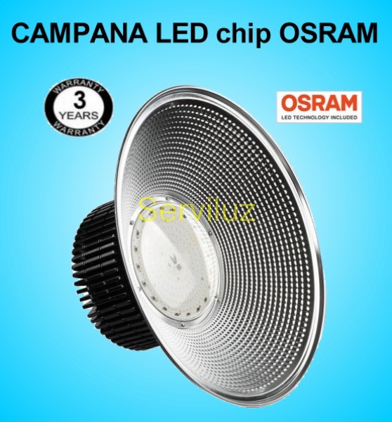 Campana LED Industrial chip OSRAM 200W SMD 3030-2D 4000K